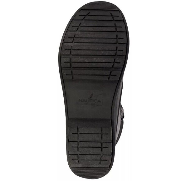 NAUTICA ADELO Duck BOOT FUR INSIDE BLACK SNOW RAIN Women Size 8 / 41 NEW - Picture 3 of 5